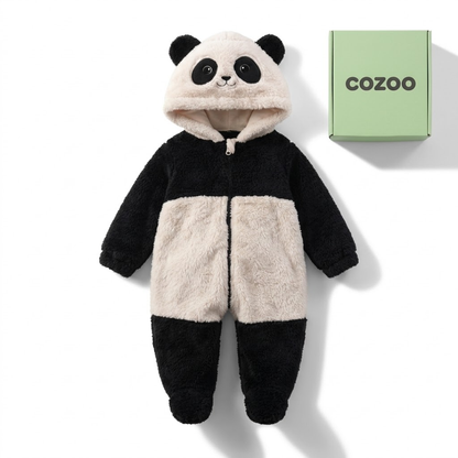 Panda Kuschel-Overall mit Ohren-Kapuze